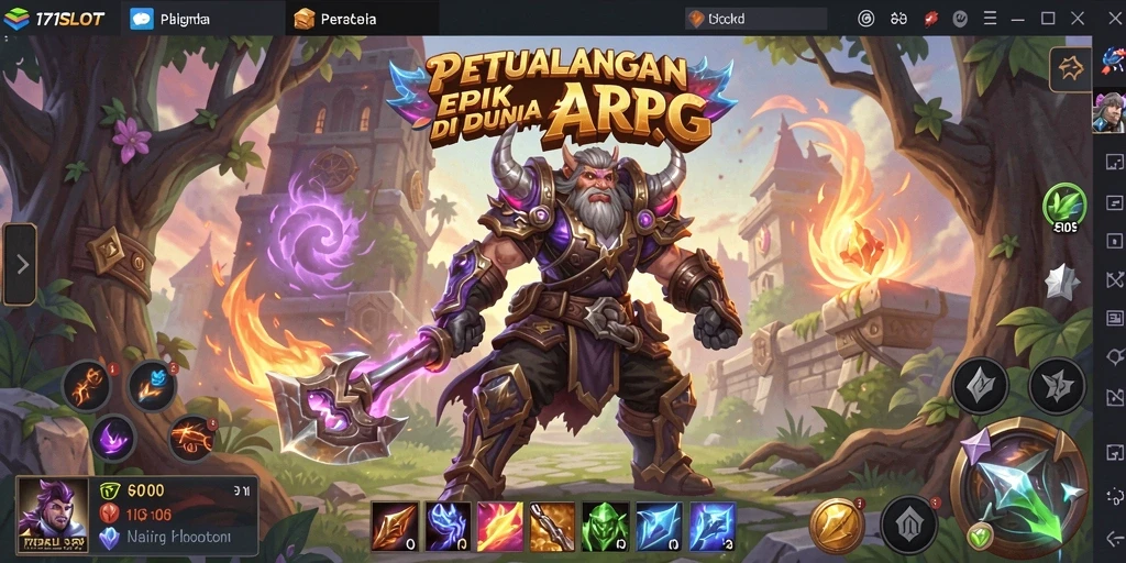 Tangkapan layar 171SLOT menampilkan pertarungan seru dalam gameplay ARPG.