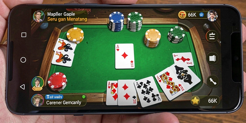 Gameplay seru dan menantang di 66K Gaple.
