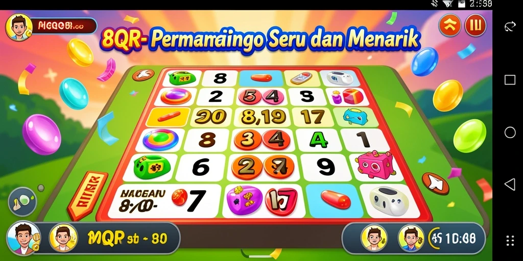 Gameplay Bingo yang penuh warna dan seru di 8QR.