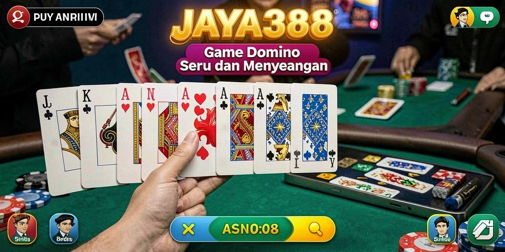 Screenshot menunjukkan gameplay menarik dari game Domino.