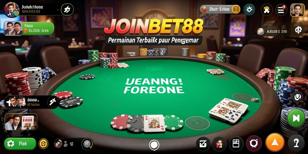 Tampilan screenshot game JOINBET88 dengan gameplay Poker yang seru.