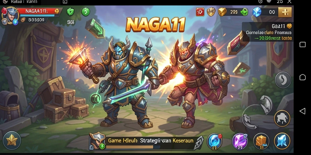 Tangkapan layar NAGA11 menampilkan karakter dalam aksi gameplay Idle yang seru.