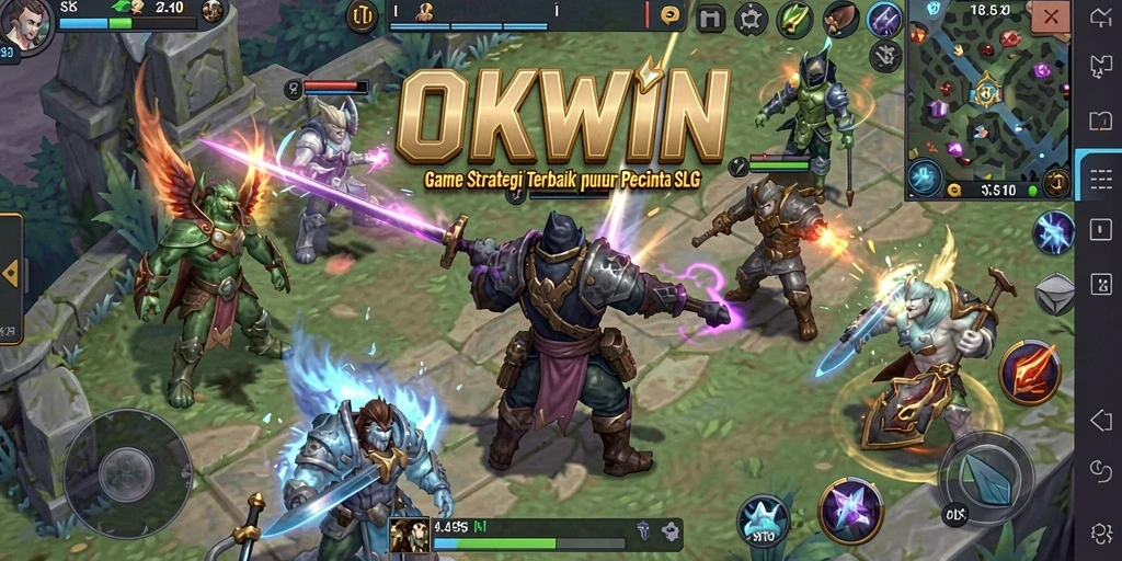 Gameplay interaktif OKWIN yang seru dan strategis.