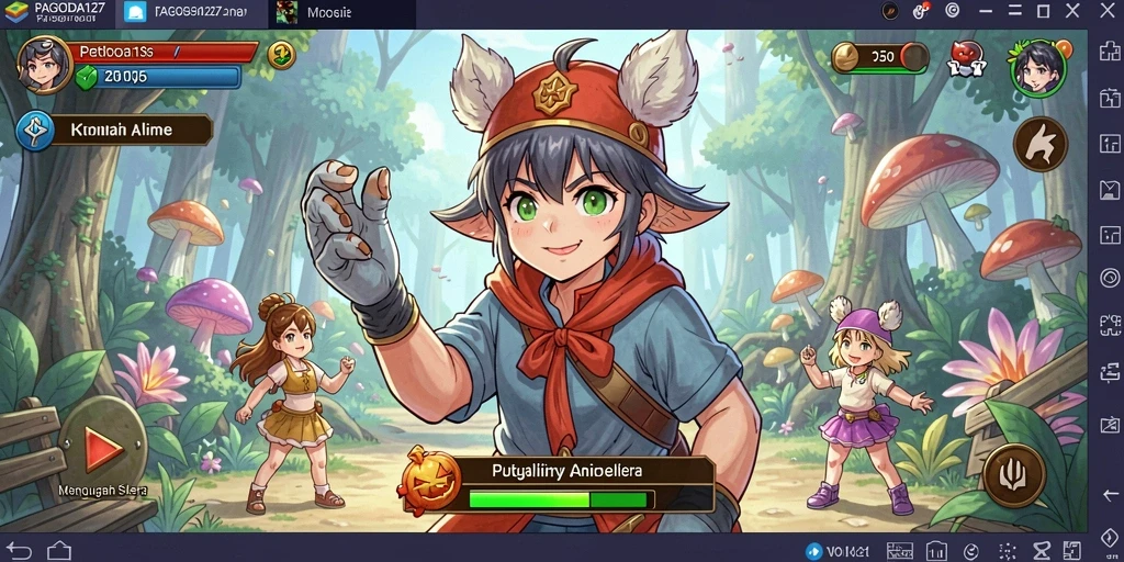 Tangkapan layar gameplay utama PAGODA127 yang menunjukkan aksi karakter.
