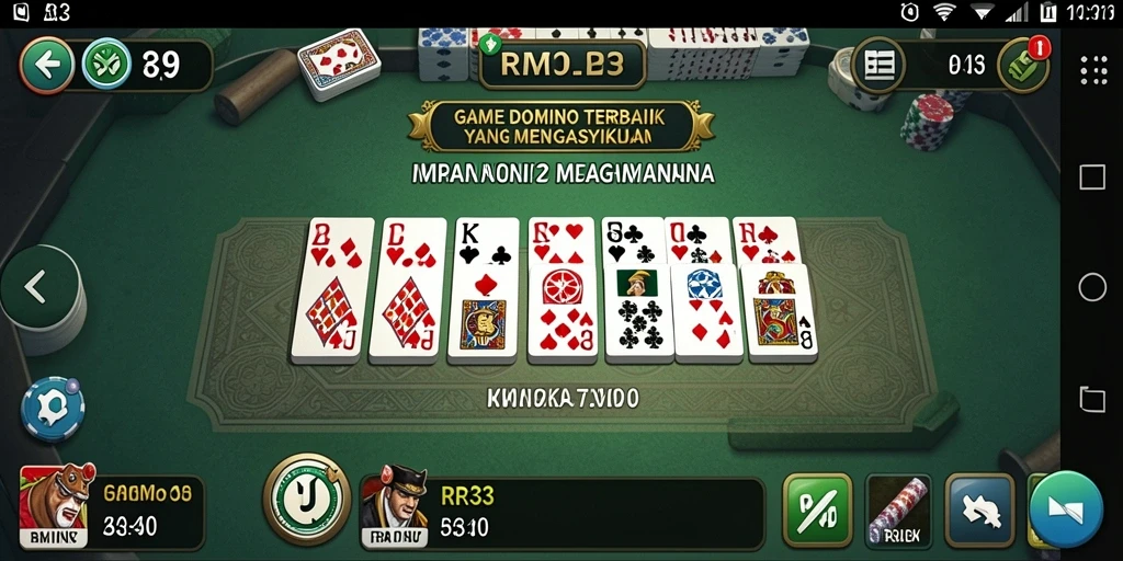 Tampilan gameplay menarik dari RR33 dalam bermain Domino.