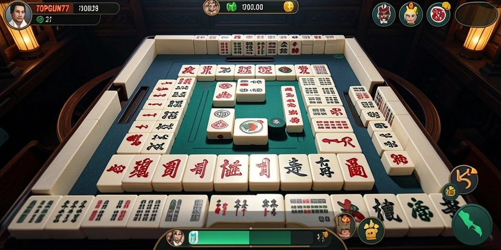 Screenshot gameplay menampilkan papan Mahjong yang menarik dan penuh warna.