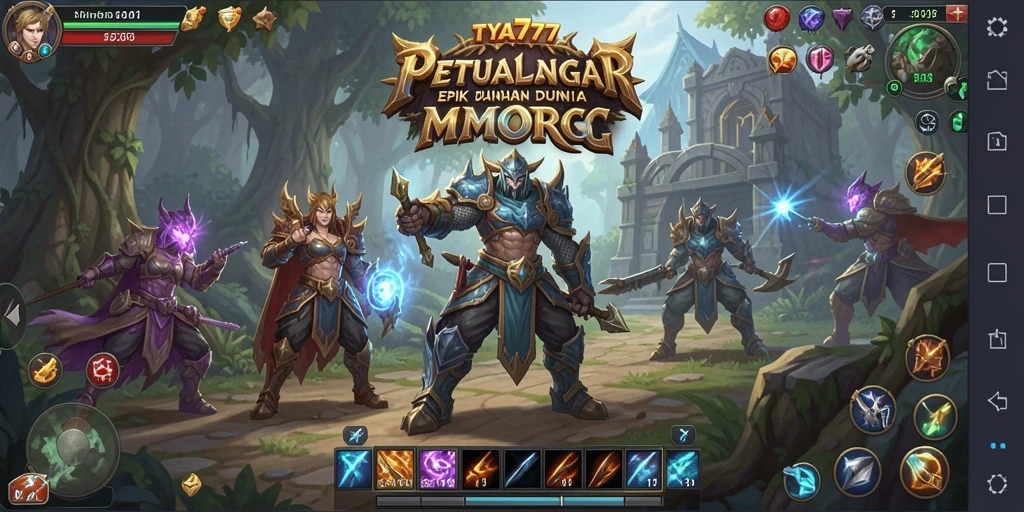 Tampilan gameplay fantastis dalam dunia MMORPG TYA777.